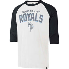 Kansas City Royals City Connect Crescent Franklin Raglan 3/4-Sleeve T-Shirt Cream | 47 brand