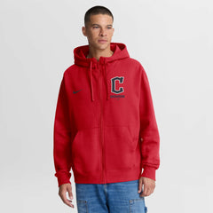 Cleveland Guardians Primetime Lockup Full-Zip Hoodie Red | Nike