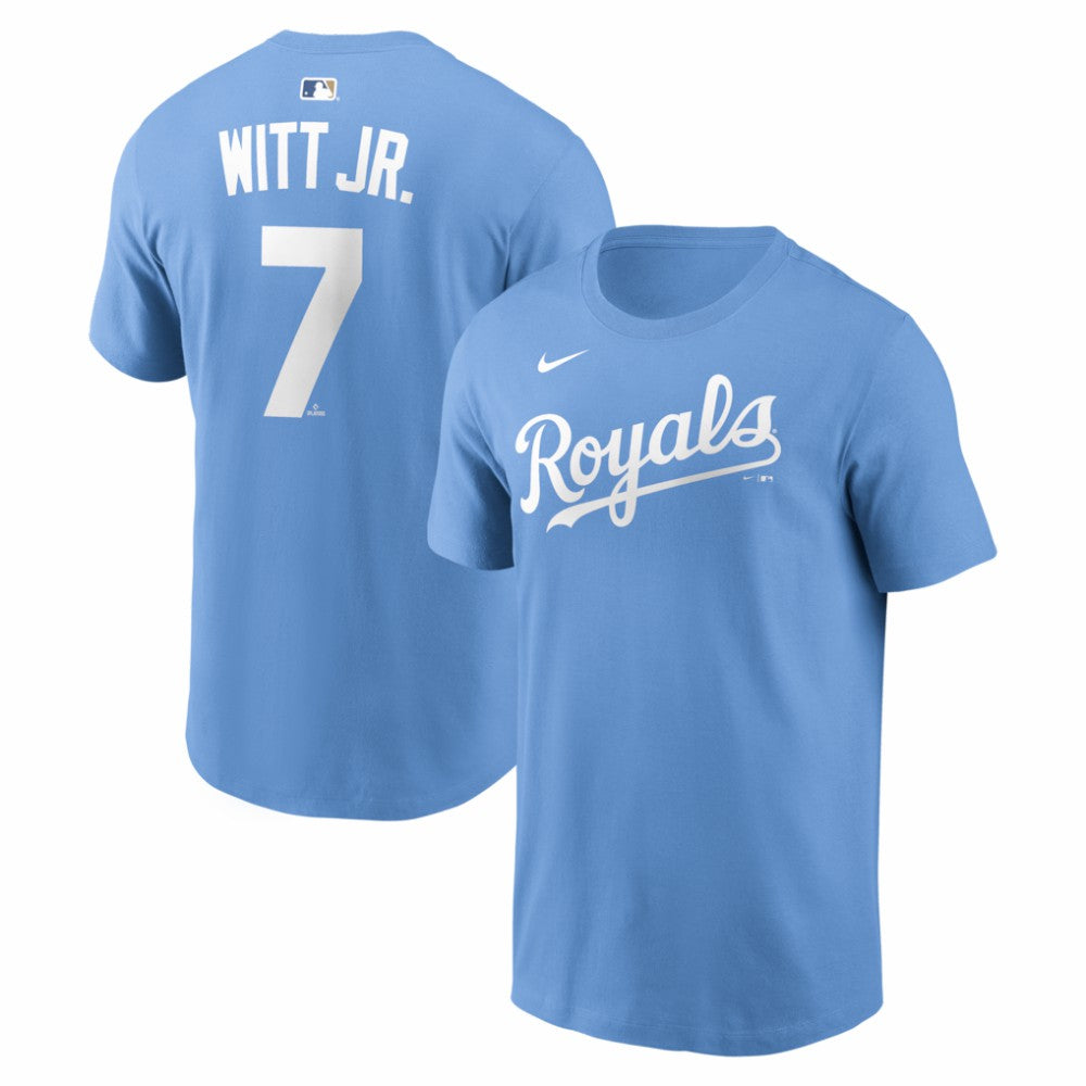 Bobby Witt Jr. Kansas City Royals Name & Number T-Shirt Light Blue | Nike