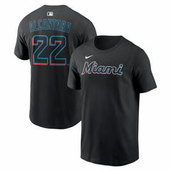 Sandy Alcantara Miami Marlins Home Name & Number T-Shirt Black | Nike