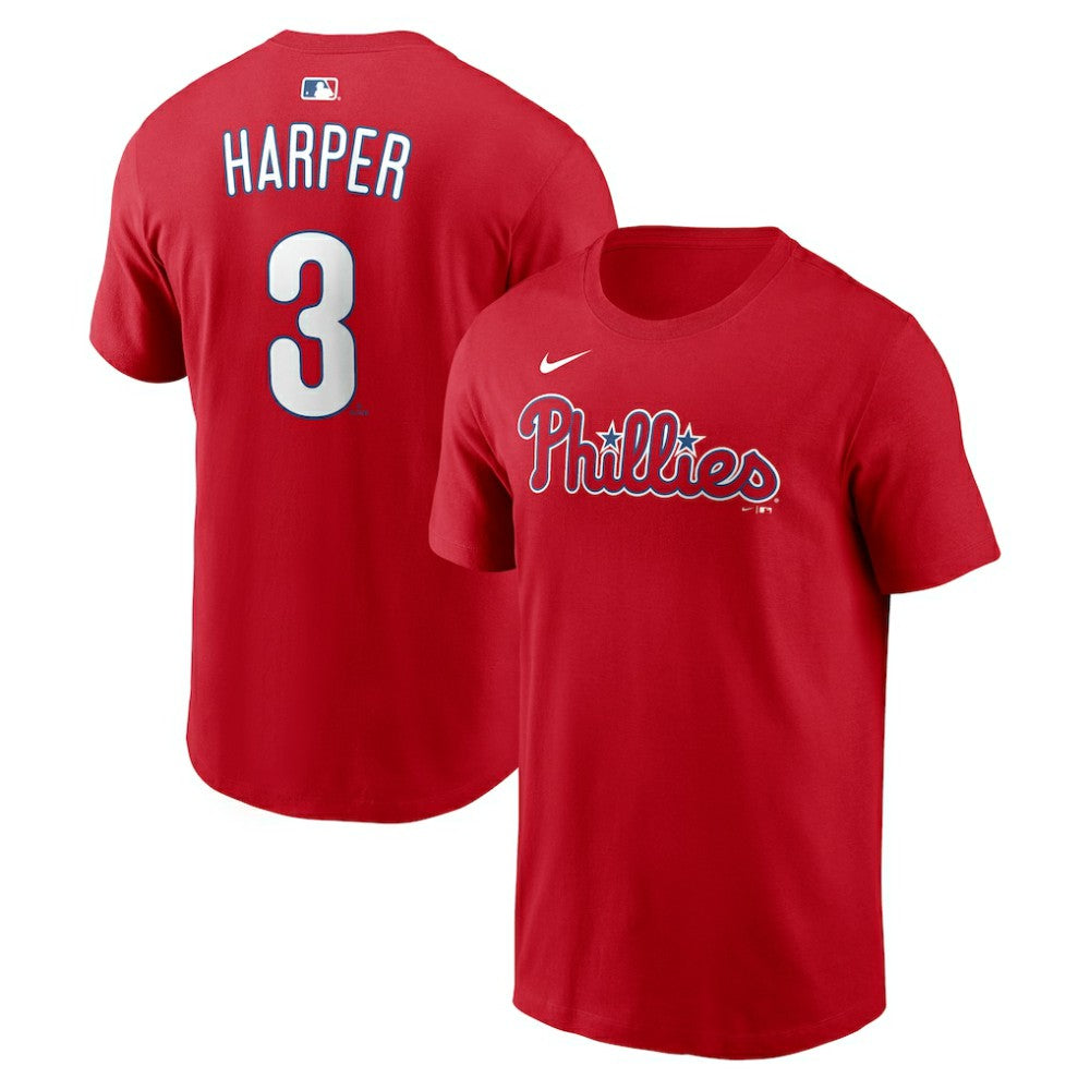 Bryce Harper Philadelphia Phillies Name & Number T-Shirt Red | Nike