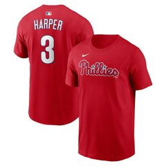 Bryce Harper Philadelphia Phillies Name & Number T-Shirt Red | Nike