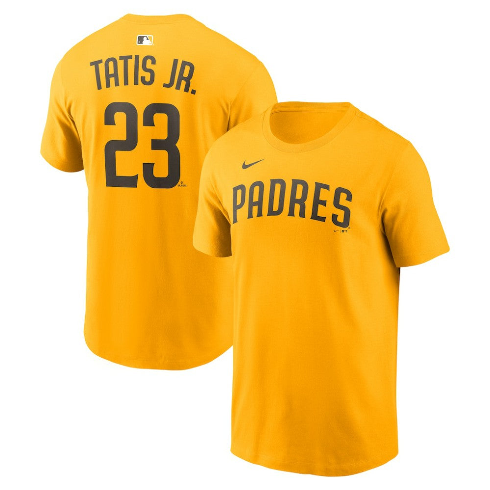 Fernando Tatis Jr. San Diego Padres Name & Number T-Shirt Gold | Nike