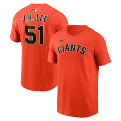 Jung Hoo Lee San Francisco Giants Name & Number T-Shirt Orange | Nike