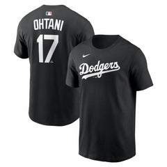 Shohei Ohtani Los Angeles Dodgers Name & Number T-Shirt Black | Nike