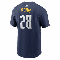 Alec Bohm Philadelphia Phillies City Connect Name & Number T-Shirt Navy | Nike
