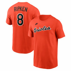 Cal Ripken Jr. Baltimore Orioles Cooperstown Collection Name & Number T-Shirt Orange | Nike