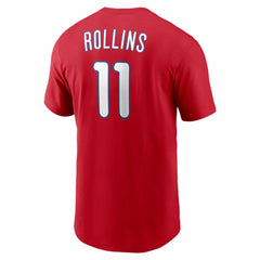 Jimmy Rollins Philadelphia Phillies Cooperstown Collection Name & Number T-Shirt Red | Nike