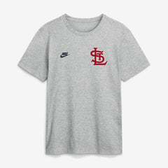 St. Louis Cardinals Cooperstown 2-Hit T-Shirt Heather Gray | Nike