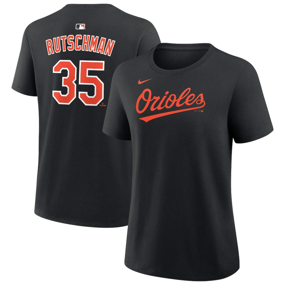 Adley Rutschman Baltimore Orioles Women's Name & Number T-Shirt Black | Nike