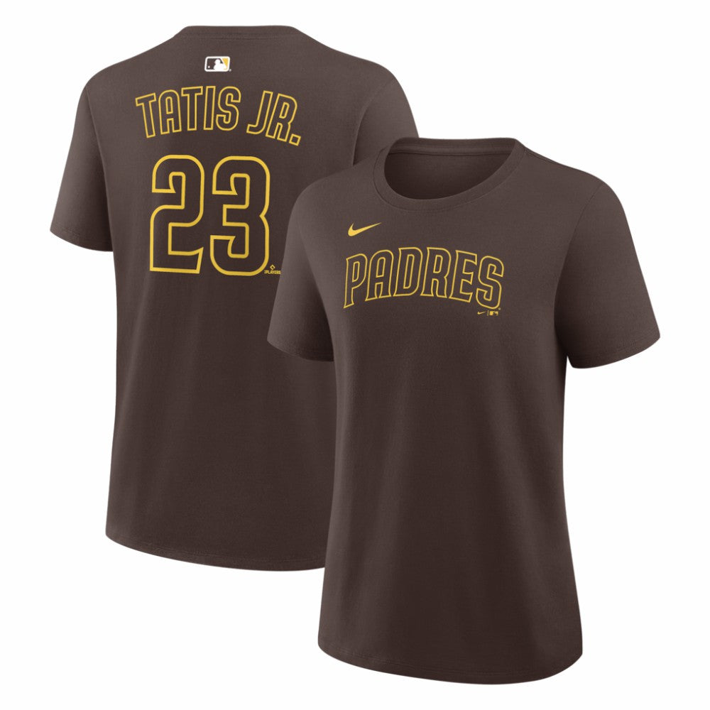 Fernando Tatis Jr. San Diego Padres Women's Name & Number T-Shirt Brown | Nike