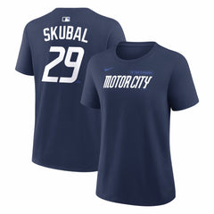 Tarik Skubal Detroit Tigers Women's City Connect Name & Number T-Shirt Navy | Nike