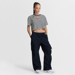 Houston Astros Women's Cooperstown Collection Striped Cropped T-Shirt Navy/Cream | Nike