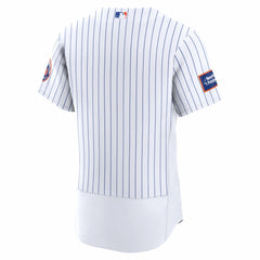 New York Mets Home Sponsor Patch Authentic Jersey - White