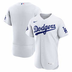 Los Angeles Dodgers Home Sponsor Patch Authentic Jersey - White