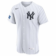 New York Yankees Home Sponsor Patch Authentic Jersey - White
