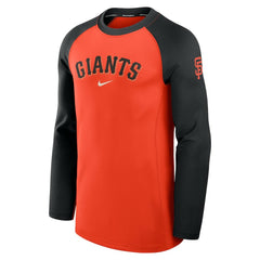 San Francisco Giants Authentic Collection Game Time Dri-FIT Raglan Long Sleeve T-Shirt - Orange/Black | Nike