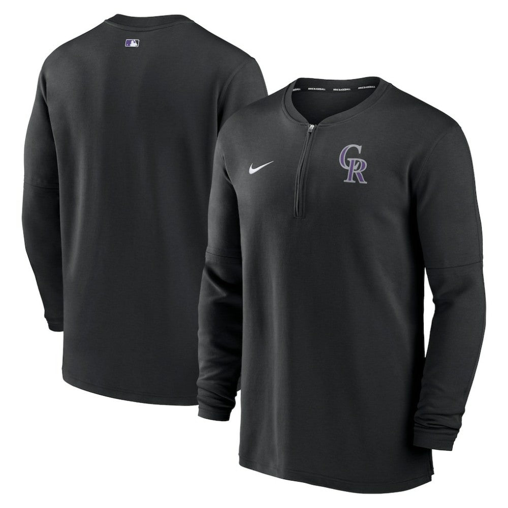 Colorado Rockies Authentic Collection Game Time Performance Quarter-Zip Top Black | Nike