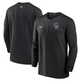 Colorado Rockies Authentic Collection Game Time Performance Quarter-Zip Top Black | Nike