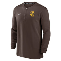 San Diego Padres Authentic Collection Game Time Performance Quarter-Zip Top Brown | Nike