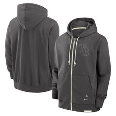 Tampa Bay Rays Authentic Collection Travel Player Performance Full-Zip Hoodie Charcoal | Nike
