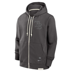 Tampa Bay Rays Authentic Collection Travel Player Performance Full-Zip Hoodie Charcoal | Nike