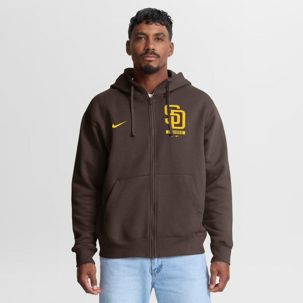 San Diego Padres Primetime Lockup Full-Zip Hoodie Brown | Nike
