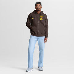 San Diego Padres Primetime Lockup Full-Zip Hoodie Brown | Nike