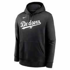 Los Angeles Dodgers Logo Club Fleece Hoodie Black | Nike