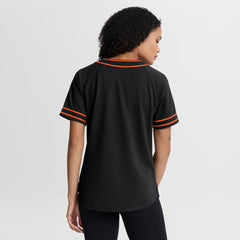San Francisco Giants Women's Diva Race Ahead Raglan V-Neck T-Shirt Black