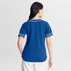 Los Angeles Dodgers Women's Diva Race Ahead Raglan V-Neck T-Shirt Royal
