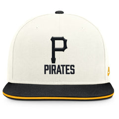 Pittsburgh Pirates Cooperstown Pro Dri-FIT Snapback Hat Cream/Black | Nike