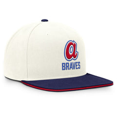 Atlanta Braves Cooperstown Pro Dri-FIT Snapback Hat Cream/Royal | Nike
