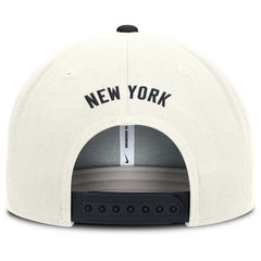 New York Yankees Cooperstown Pro Dri-FIT Snapback Hat Cream/Navy | Nike