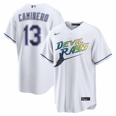 Junior Caminero Tampa Bay Rays Alternate 2 Replica Jersey White | Nike