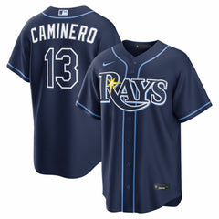 Junior Caminero Tampa Bay Rays Road Replica Jersey - Navy