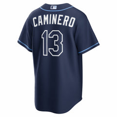 Junior Caminero Tampa Bay Rays Road Replica Jersey - Navy