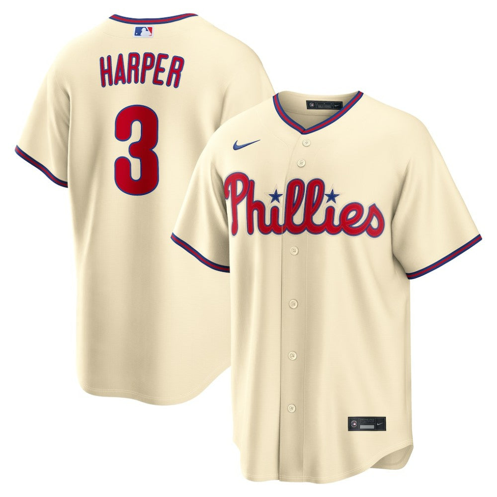 Bryce Harper Philadelphia Phillies Alternate Replica Jersey - Cream