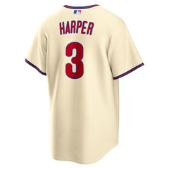 Bryce Harper Philadelphia Phillies Alternate Replica Jersey - Cream