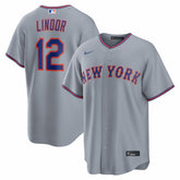 Francisco Lindor New York Mets Road Replica Jersey - Gray