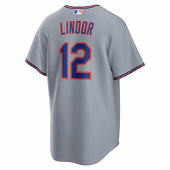 Francisco Lindor New York Mets Road Replica Jersey - Gray