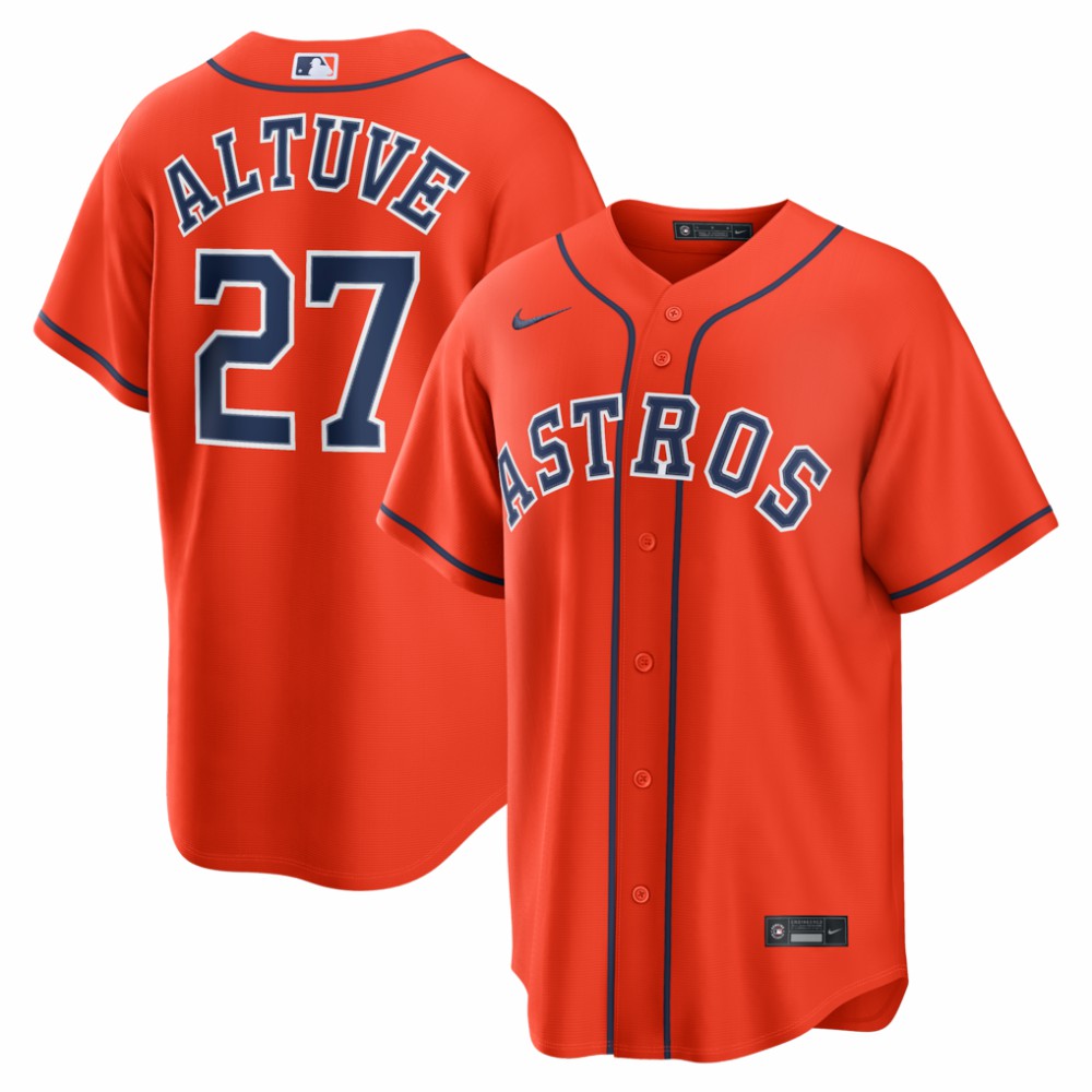 Jose Altuve Houston Astros Alternate Replica Jersey - Orange