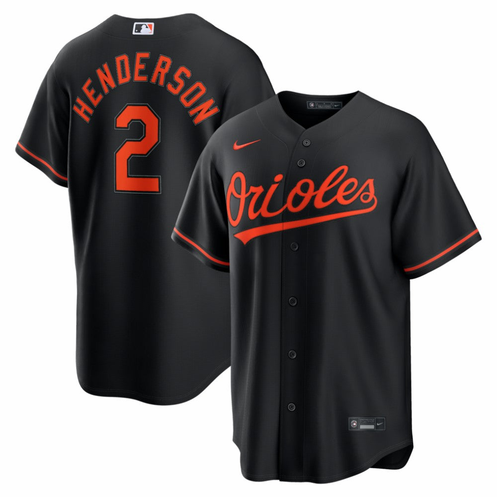 Gunnar Henderson Baltimore Orioles Alternate Replica Jersey - Black