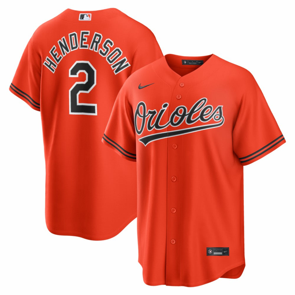 Gunnar Henderson Baltimore Orioles Alternate 2 Replica Jersey Orange | Nike