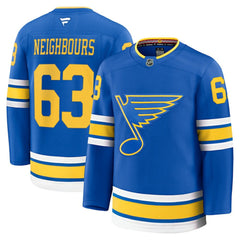 Jake Neighbours St. Louis Blues Fanatics Home Premium Jersey Blue