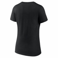 Boston Bruins Logo Athletic Women's Arch Victory V-Neck T-Shirt Black