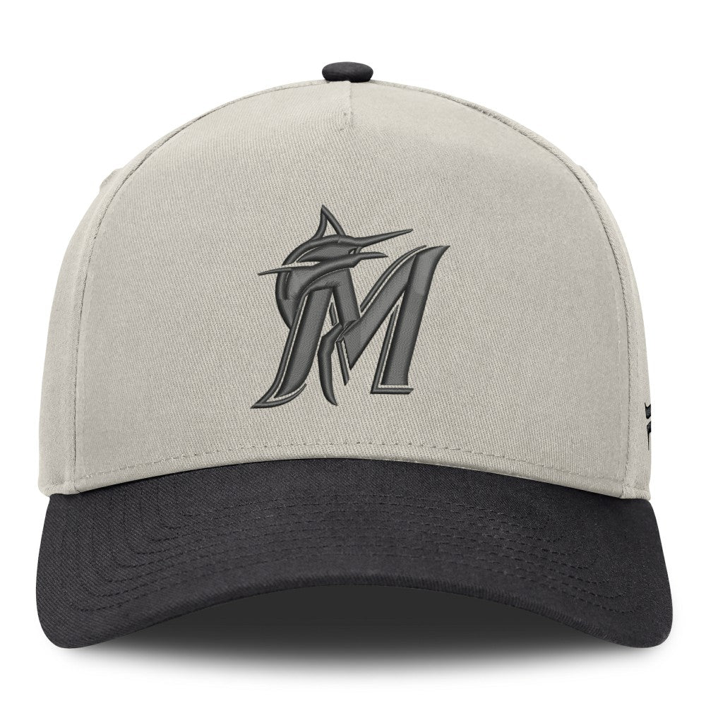 Miami Marlins Wonder A-Frame Adjustable Hat Stone/Graphite