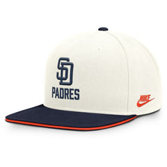 San Diego Padres Cooperstown Pro Dri-FIT Snapback Hat Cream/Navy | Nike