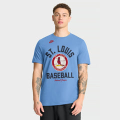 St. Louis Cardinals Cooperstown Collection T-Shirt Light Blue | Nike