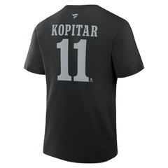Anze Kopitar Los Angeles Kings Fanatics Authentic Stack Name & Number T-Shirt Black